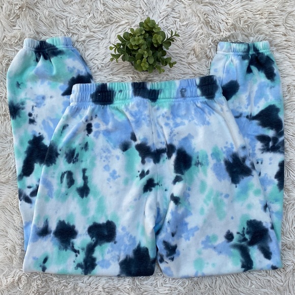 Reflex Fleece Tie Dye Joggers 💗 Blue & Mint - Picture 6 of 15